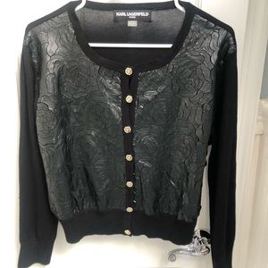 Karl Lagerfeld appliqué cardigan